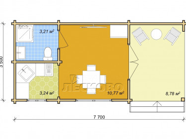 Gartenhaus "DS" serie 3.5×3