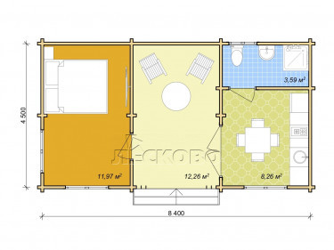 Log Cabin "DS" series 3.5×3