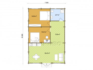 Gartenhaus "DS" serie 3.5×3