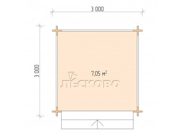 Veranda "В" serie 3×3